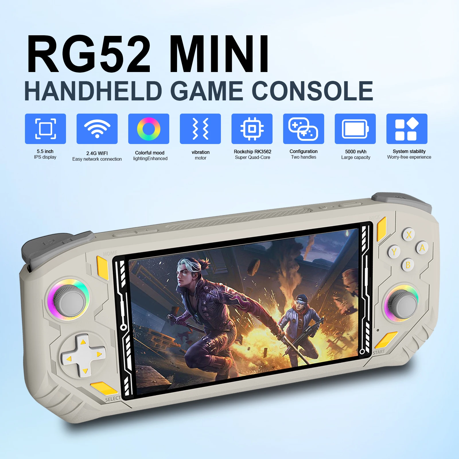 Gaming Console G90 - Портативная игровая консоль RG52 MINI с