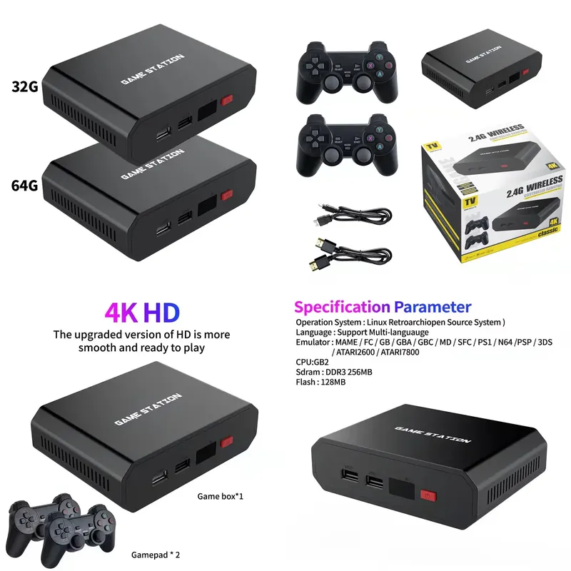 Gaming Console With - Игровая приставка M8plus HD с двумя