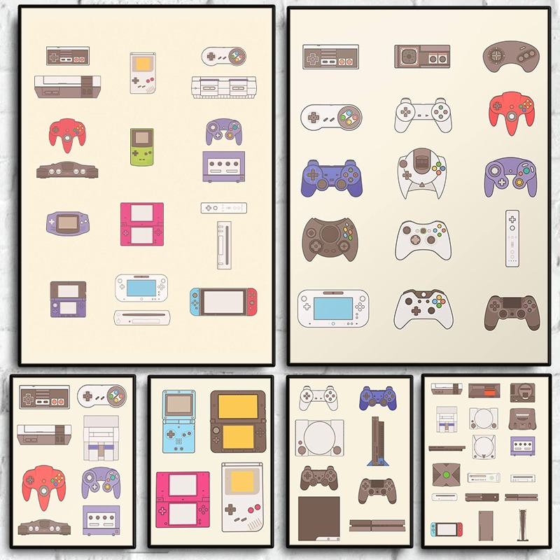 Gaming Console With - Постер «Эволюция портативных игровых приставок и