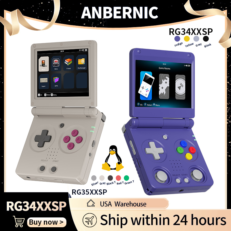 Anbernic RG34XXSP RG35XXSP Пер – обзор и цена Gaming Console All In One