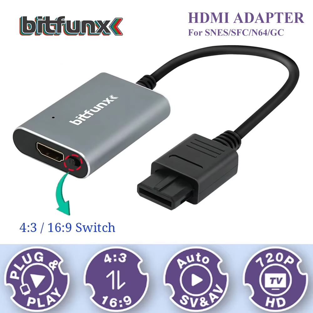 Адаптер Bitfunx 720P Svideo/AV – обзор и цена Gaming Console All In One