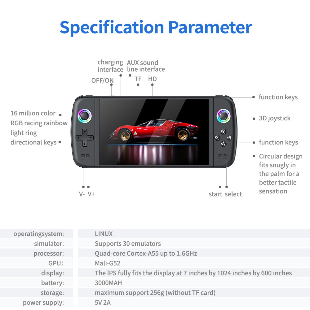 НОВЫЙ M27 7-дюймовый IPS-экран – обзор и цена Gaming Console G90